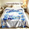 Bloementuin Thema Zachte Deken Gepersonaliseerd Aangepaste Naam Tekst Print Warme Deken Huis Sofa Slaapkamer Decor