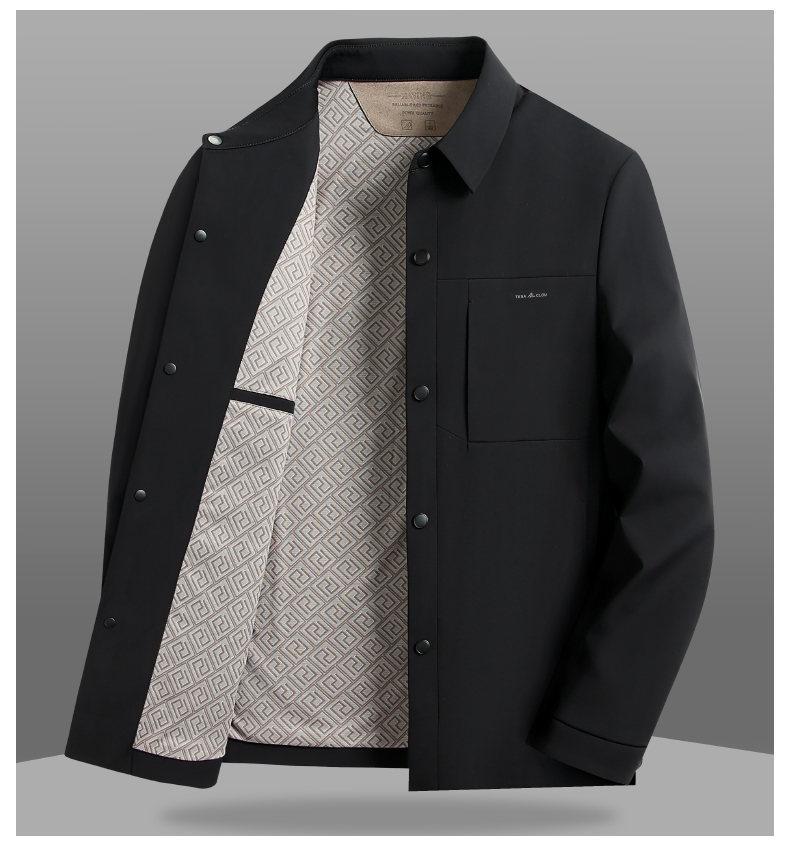 Men's Business Casual Spring Lapel Jacket - Middle-Aged Workwear Coat