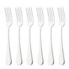 Drmfiy Dinner Forks Stainless Steel Dinnerware Set 6 Piece Snack Dessert Forks Tableware Salad Fork Cutlery Kitchen Utensils
