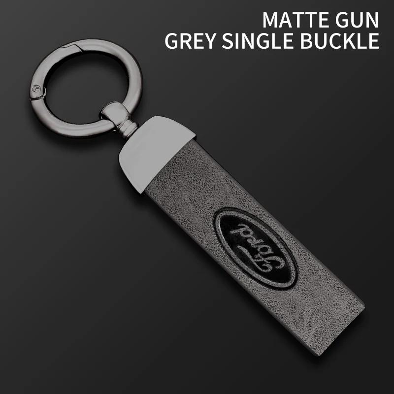 Car Sticker New 2025 Hot Leather Car Key Case Cover Shell For Ford Fusion Edge Mustang Explorer Expedition Bronco Ecosport Range