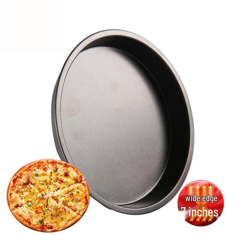 Non-Stick Black Pizza Pan with Wide Edge - Available In 6", 7", 8", 10" - Perfect for Baking.