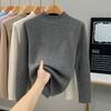 Women's Colorful Dot Yarn Fleece Sweater - Half-High Collar Knitwear for Autumn/Winter