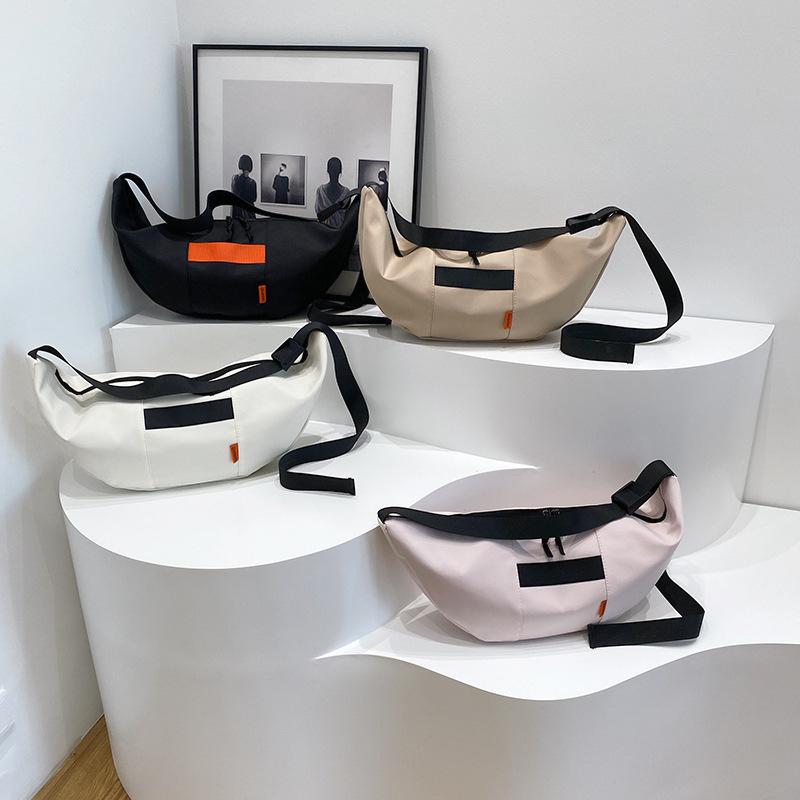 Crossbody bag large capacity Japanese and Korean girls satchel women's casual mailman bag student simple shoulder bag dumpling bag