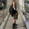 Schoolbag exclusive accessories original homemade dark tide brand punk Y1K subculture backpack niche spice girl soft leather rivet double