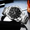 OPK Quartz Stainless Date Black Men's Watch, Stylish, Fashionable, Classic, Steel, Display, Waterproof, Luminous,