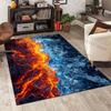 Multiple Sizes Fire and Ice Contrast Pattern Rug Carpets for Bedroom Living Room Sofa Mat Creative Door Mat Home Decor