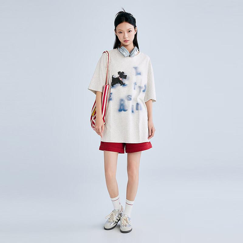 Loose Fit Puppy Graphic Short Sleeve T-Shirt