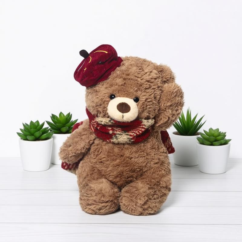 New Teddy Bear Plush Toy with Scarf Kawaii Bear Doll Lovely Birthday Gift Teddy Bear Stuffed Toy Room Decor Animal Ornament