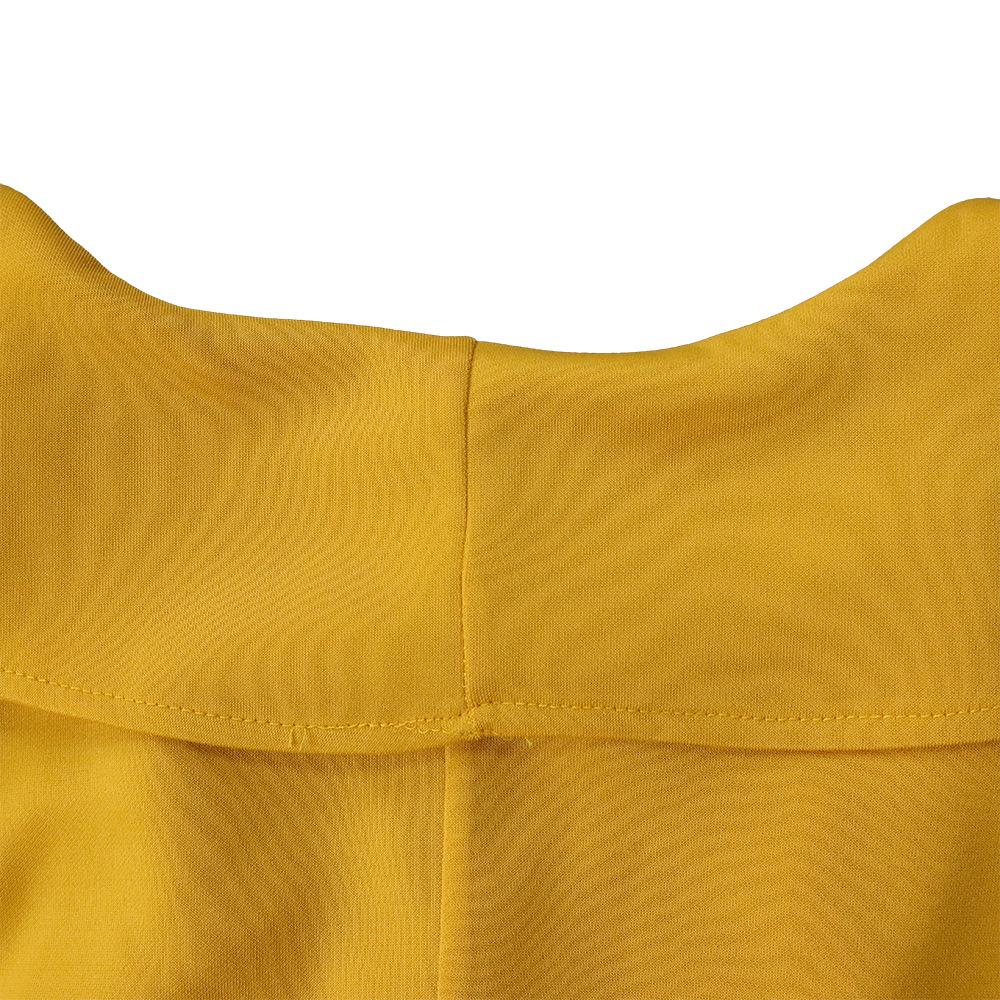 Großes Damen-Sommermode-Rüschenkleid, einteiliges, einfarbiges Etuikleid mit Gürtel