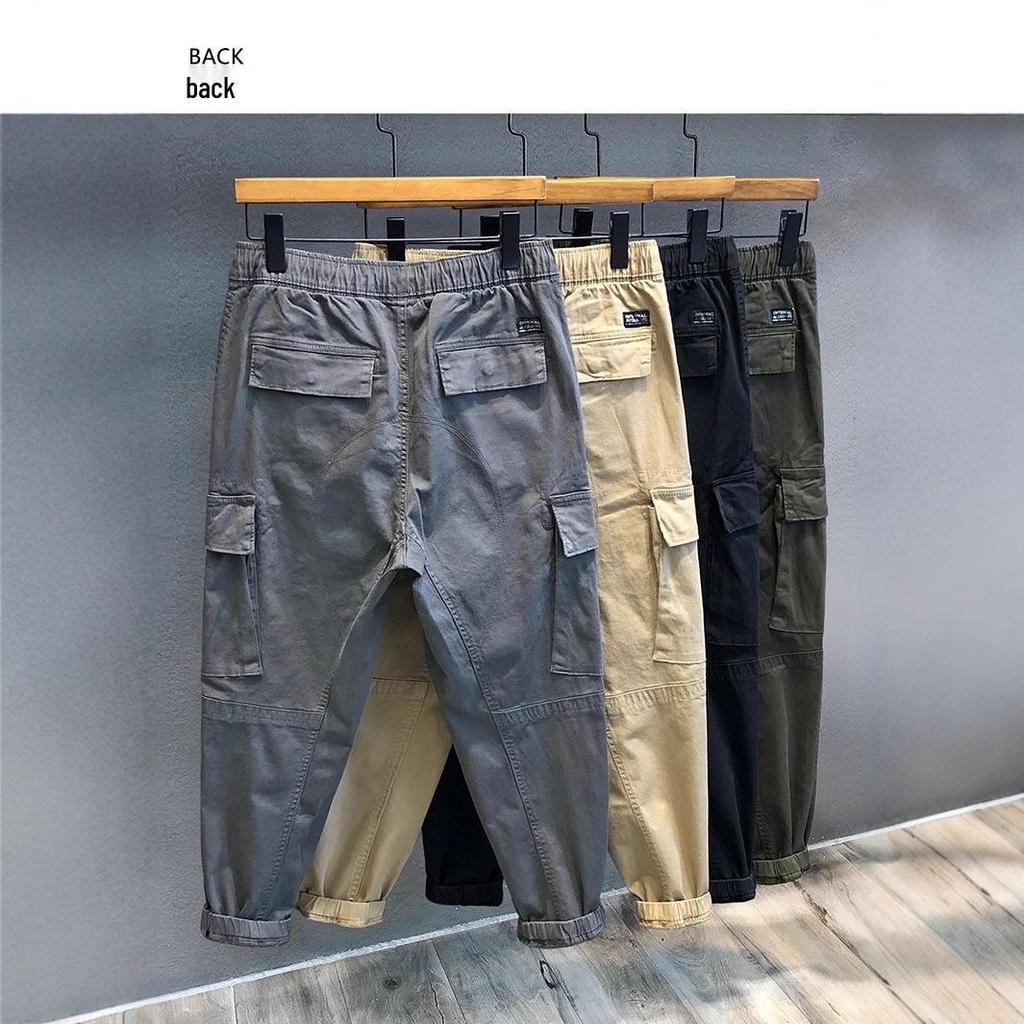 Men's Durable Construction Overalls: Loose-Fit, Large-Size, Spring/Autumn Work Pants for Labor Protection.