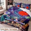 Custom Name Text 3Pcs Bedding Set Alex Warren Duvet Cover And Two Pillowcases