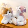 Tricolor Kitten Plush Toy - Cute Orange Cat Desk Companion Ornament Doll