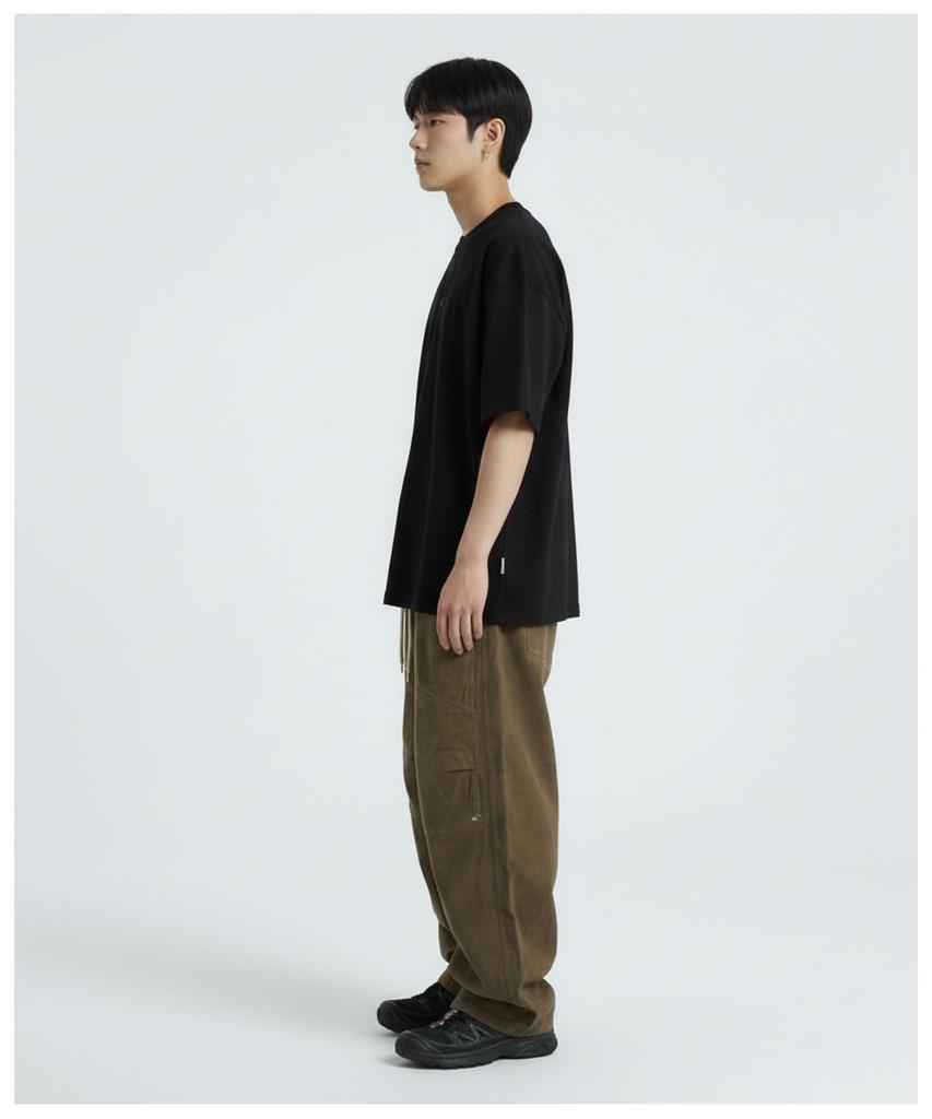 DOUBLE JD Rivet Washed Semi-Fit Pants