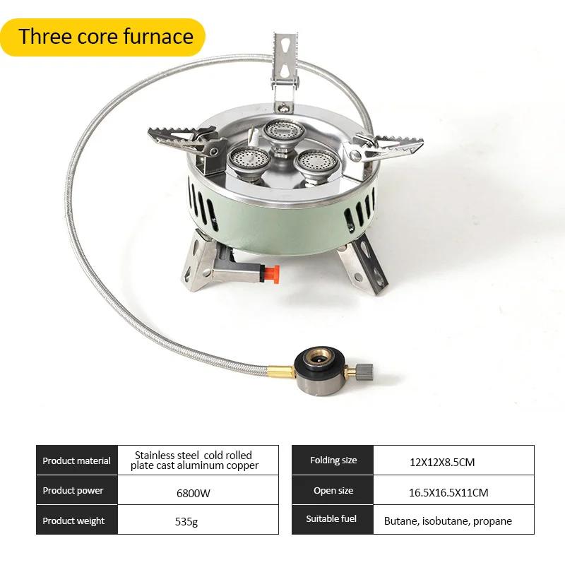 6800W/11000W Camping Gaskocher Outdoor Tragbarer Ofen Picknickkocher mit Aufbewahrungstasche Touristenbrenner Barbecue Tourismusbedarf