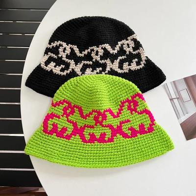 Koreanischer Herbst Winter Retro Häkeln Gestrickter Woll Fischerhut Damen Ins Handgewebter Beckenhut Winter Fischerhut Herren