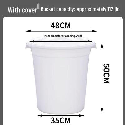 Grande Secchio in Plastica per Conservazione Acqua con Coperchio