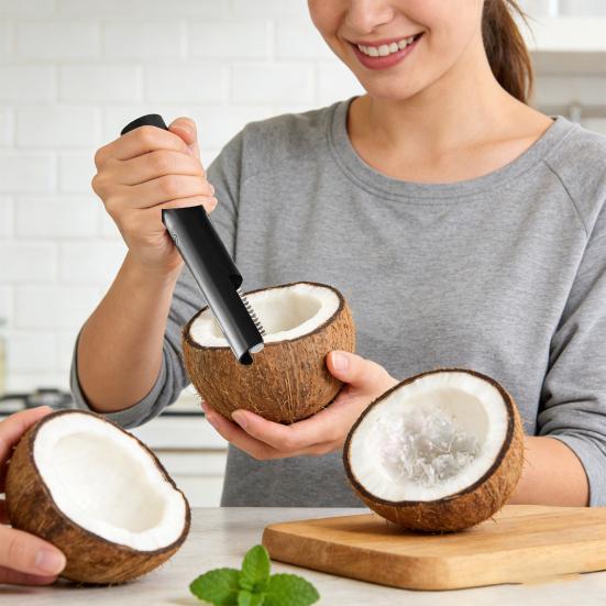 Electric Fish Scaler Coconut Shredder Handheld Rotating Kitchen Grater with Stainless Steel Blades Multi-Functional Efficient Scraper Peeler Shredder
