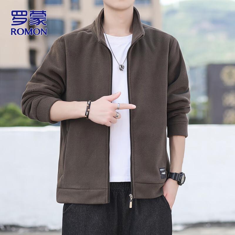 Romon Men's Casual Fleece Jacket