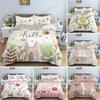 Set Biancheria da Letto con Coniglietto Cartone Animato per Bambini Ragazza Donne Copripiumino in Poliestere Coperta Trapuntata con Federa Coperta Trapuntata in Poliestere