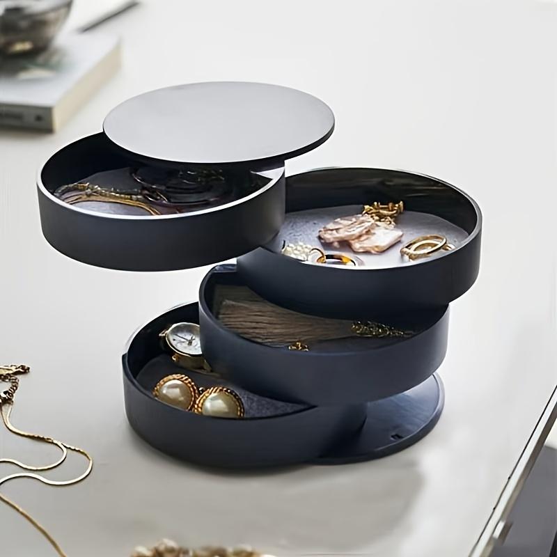 

BEPAN Multi-Layer Desktop Organizer with Lid - Perfect for Jewelry, Makeup & Hair Accessories Storage, Utility Hooks чорний