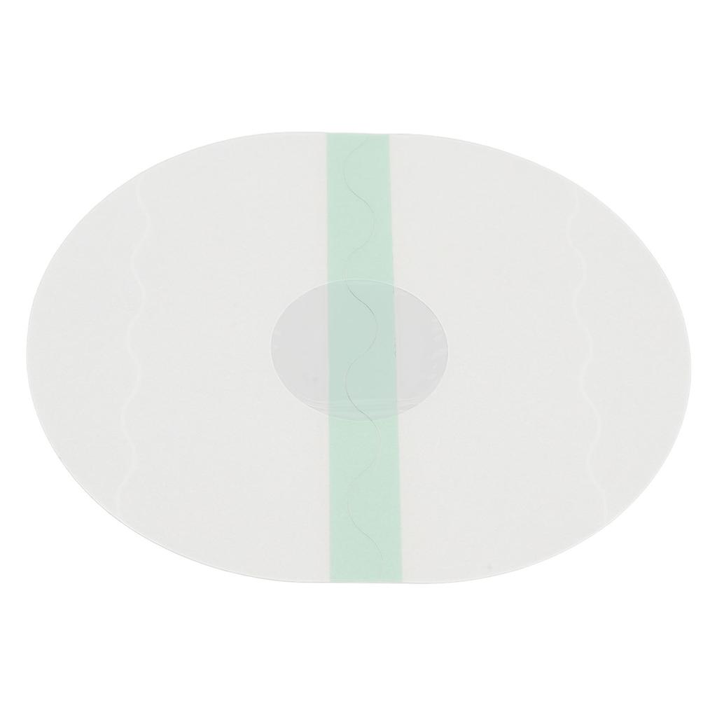20pcs Water Proof Sensor Covers Transparent Non Slip Portable Sensor Adhesive Patches for Water Sports Green Stripe Oval