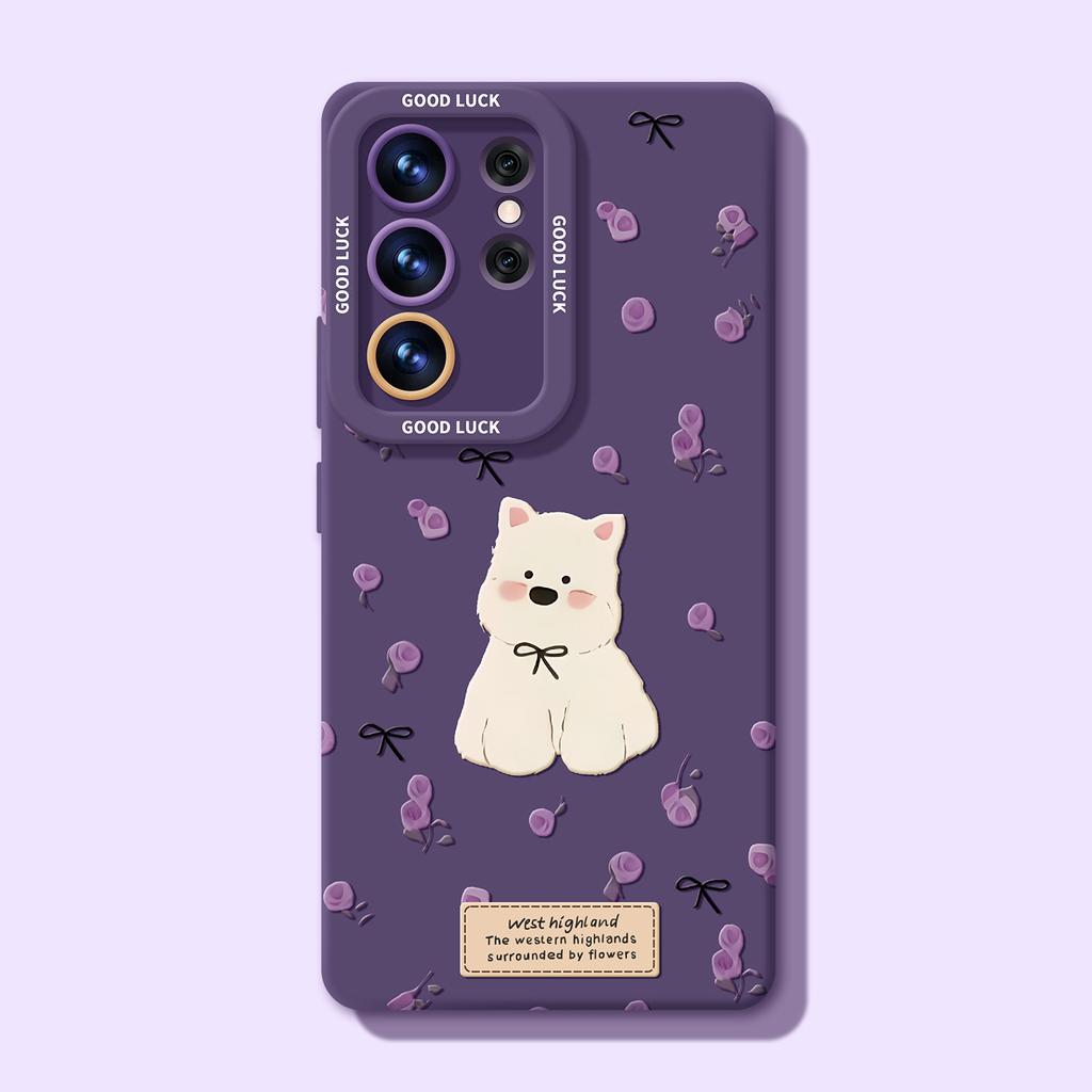West Highland Mobile Phone Case Is Suitable for Samsung Galaxy S26 with Lanyard S25ultra High-value S24 Girls 23 Sets