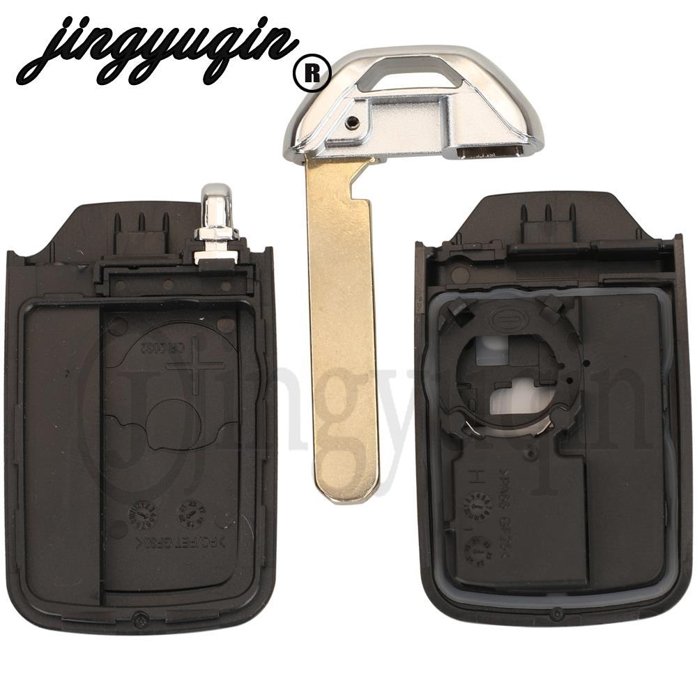 Jingyuqin 2/3/4/6 Buttons Remote Smart Key Shell Fob For Honda City Jazz Xrv Venzel Hrv Key Case Uncut Blade Replacement