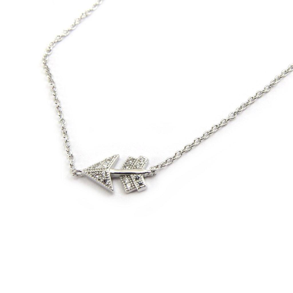 Les Trésors De Lily [L7205] - White 'Cupid's Arrow' Silver Bracelet