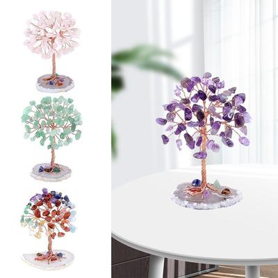Achát Money Tree Seven Colors Feng Shui Decor Dekor Luck Desk Dekor pro domácí kancelářský stůl