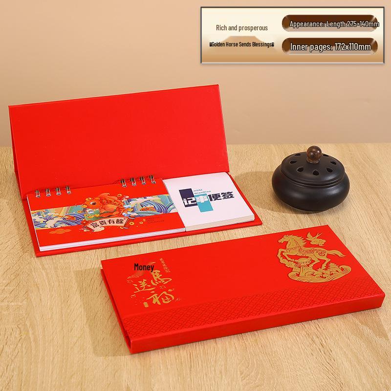 2026 Year of the Horse: Chinese Festive Desk Calendar - Weekly & Monthly Memo Planner