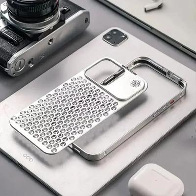 Husă Metalică din Aluminiu pentru Aromaterapie Pentru iPhone 16 15 Plus 14 13 12 Pro Max Disipare Căldură Rezistentă la Șocuri Husă Parfumată cu Auto Pop-Up