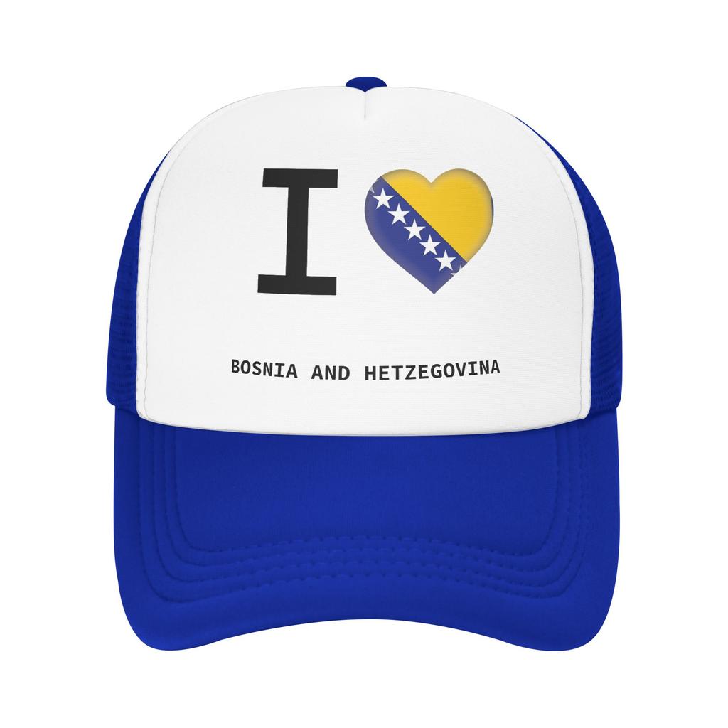 Bosnia and Herzegovina Flag Cap For Unisex Women Cool Baseball Cap Trucker Hat Travel Headewear Adjustable