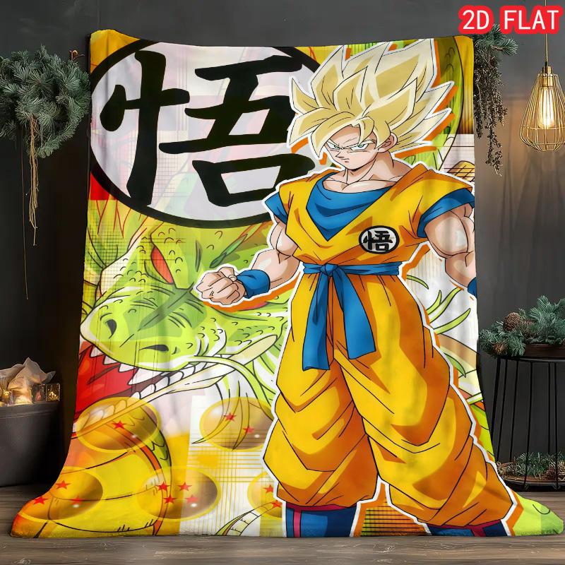 

Dragon Ball Multi-purpose Blanket Warm Flannel Throw for Bed Sofa Office Travel Outdoor Use THW 75x90cm