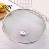 Stainless Steel Food Mesh for Kitchen Cover with Handle, Round Portable Metal Tent Backyard Barbecue Protector, Durable Guard Dishes And Fruit