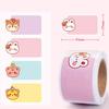 1Roll Cartoon Name Label Sticker Student Handwritten Name Sticker Self-Adhesive Waterproof Tag Sticker Stationery Labels Sticker