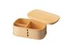Tatsumiya Wooden Bento Box with H6 30313 Gasket, Natural, Size Approx. W17.7 D10.8