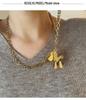 Korean Influencer Sweater Chain: Long, Non-Fading Little Horse Necklace Pendant in Titanium Steel for Women's Fashion.