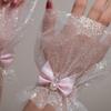 Bowknot Wrist Cuffs For Nails Photography Breathable Glitter Fabric Elastic Cuffs Fashion Accessories