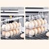 Stackable Egg Holders for Refrigerator,Clear 3x10 Egg Tray Storage Box Dispenser