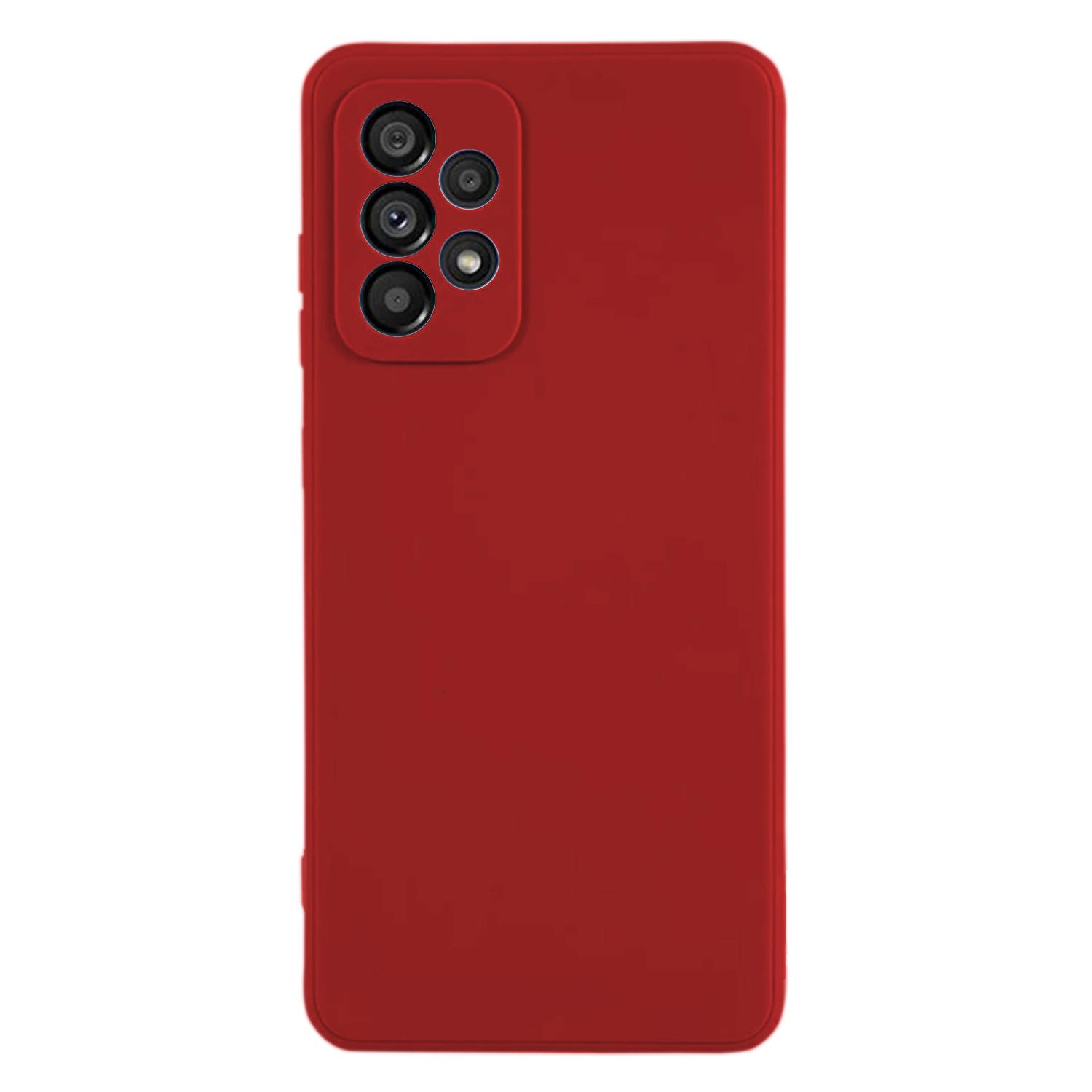 

KALEBOL KLB-TPU003 For Samsung Galaxy A53 5G Case Anti-Scratch Solid Color TPU Phone Cover Red