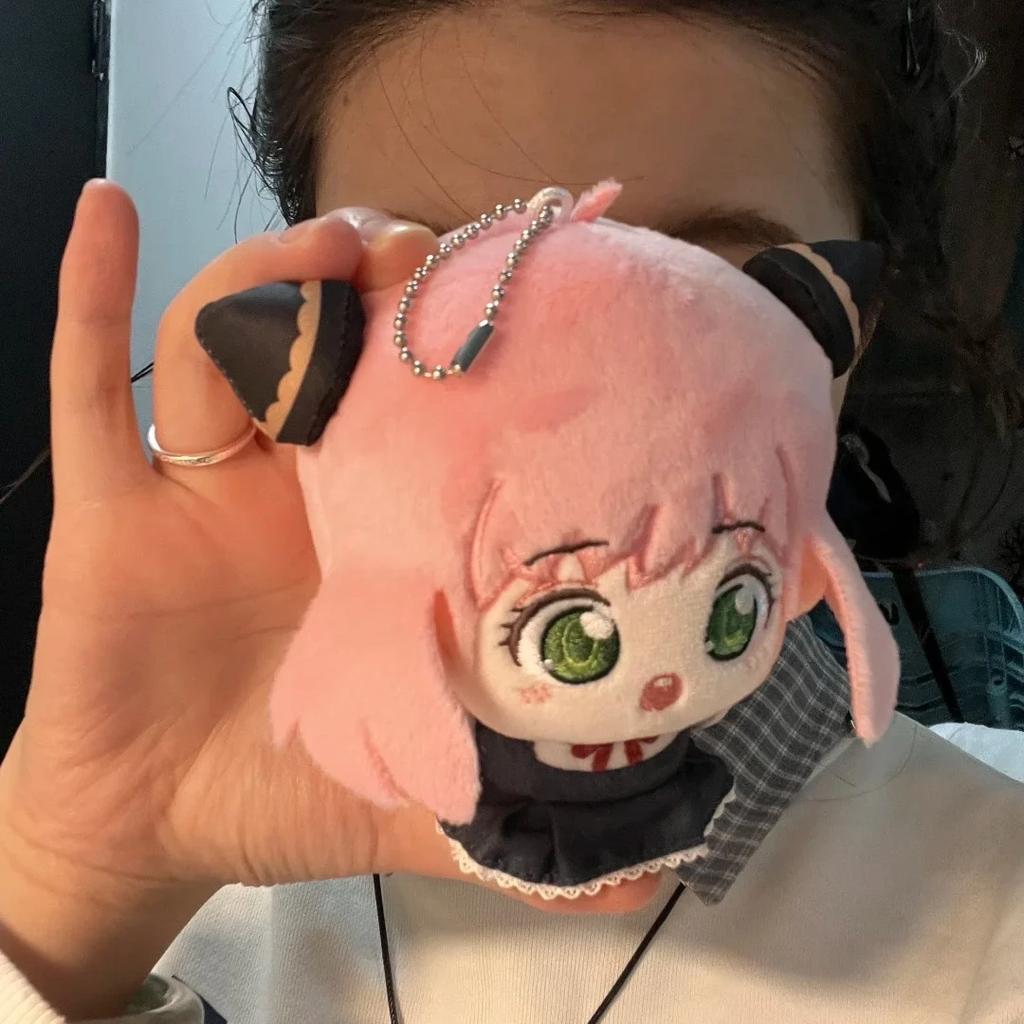 Cute Spy X Family Anya Plush Backpack Charm Soft Stuffed Anya Forger Doll Pendant Kawaii Anime Plushie Girls Gift Bag Accessory