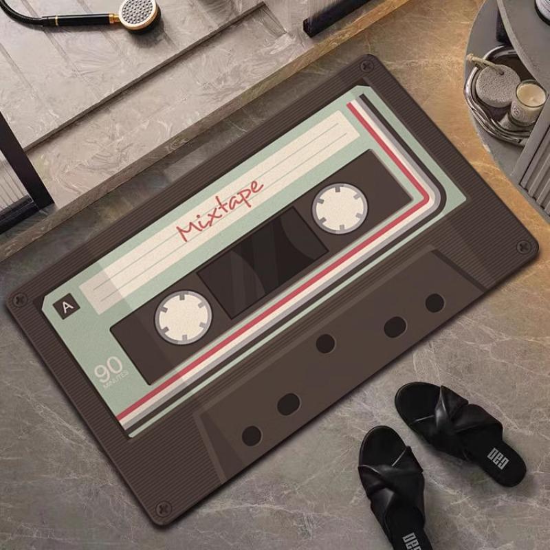 Creative Tape Bathroom Floor Mat Diatom Mud Super Water Absorption Quick Drying Foot Mat Non-slip Door Mat Toilet Shower Carpet