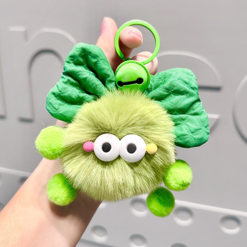 

Плюшевый Уникальный Брелок в виде Угольного Шарика с Бантиком Элегантный Аксессуар для Школы и Путешествий зелёный