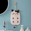 1Pc Wall-mounted Cute Cat-shaped Footprint Embroidery Suitable for Kitchen and Bathroom Hand Towels and Face Towels