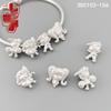 Sterling Silver S999 3D Woven Rope Anime Guardian Sweetheart Spacer Beads Bracelet