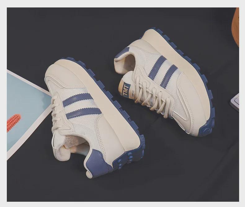 Thick-Soled Women's Mesh Waffle Sneakers - Spring & Summer Casual Sports Shoes FD-6688-1