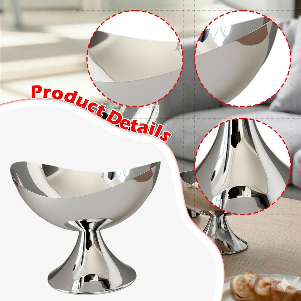 Decorative And Multifunctional Metal Fruit Bowl, Ideal for Storing Snacks Drinks, The