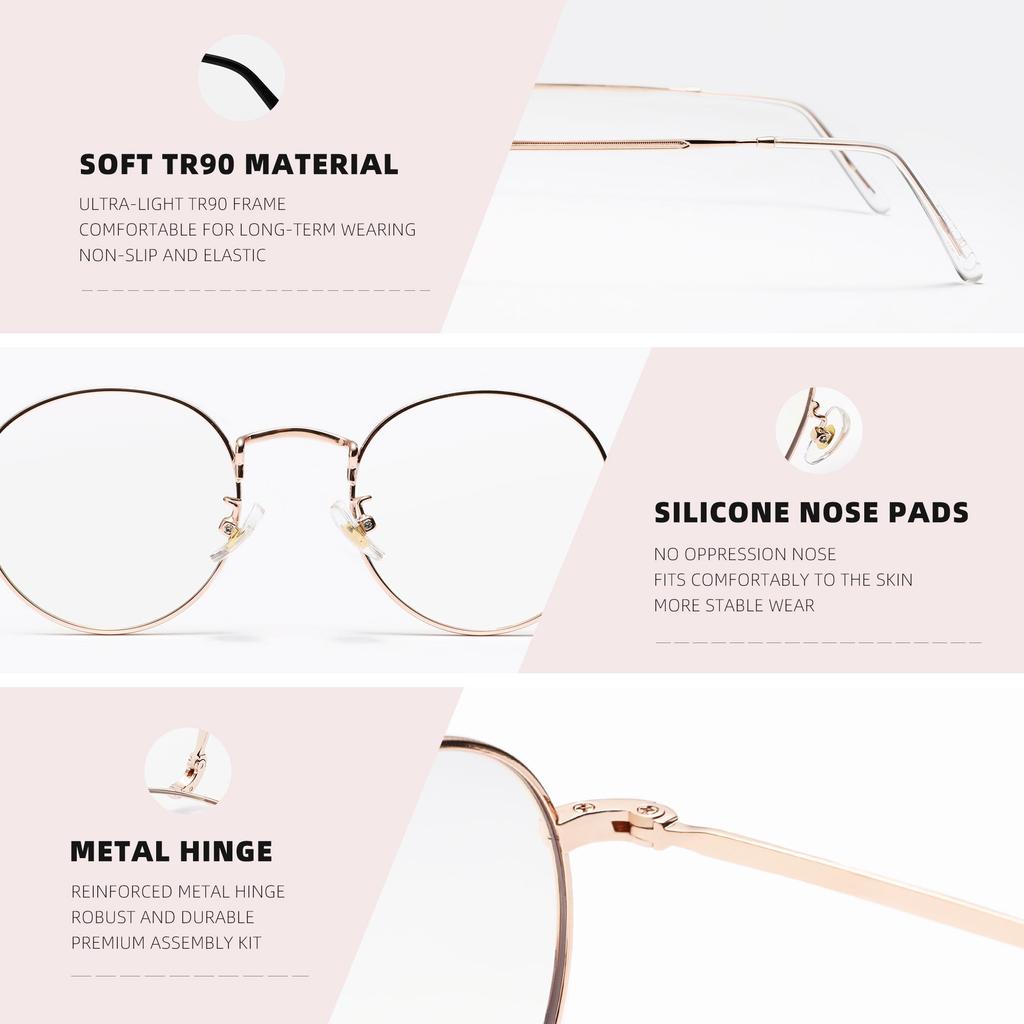 SPEEDHYUN Premium Computer Glasses with Anti-Fatigue Lenses for Office Professionals