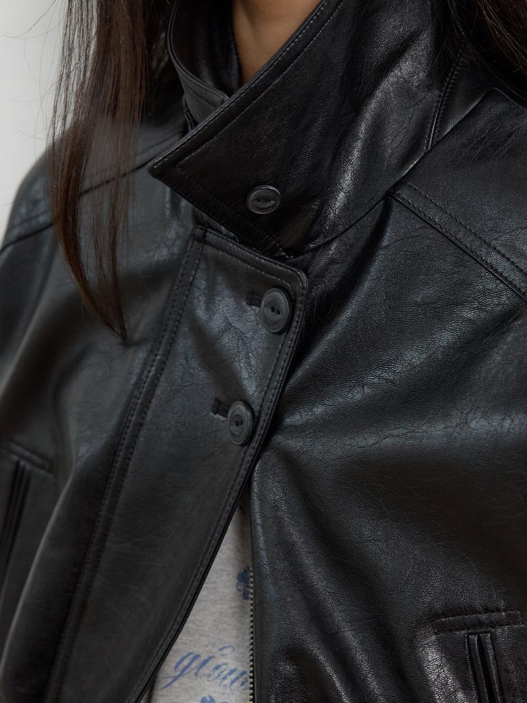MUEMUER Faux Leather Safari Jacket Mu2678Jk802M