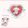 Sanrio My Melody Goods Ring My Melody Heart Ring Silver Accessories Jewelry Present [U-Treasure] Women's (No. 7)